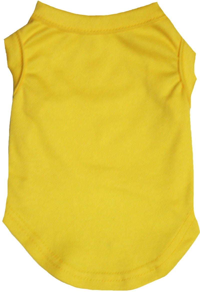 Petitebella Plain Single Color Puppy Dog Shirt (Yellow, Medium)
